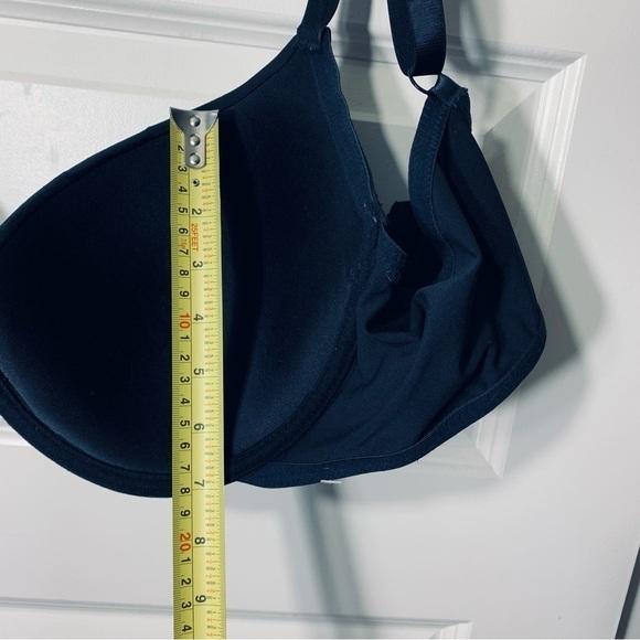 Juicy Couture Intimates Black Padded Push Up Bra Gold Metal Heart Sz 42D - Picture 7 of 13